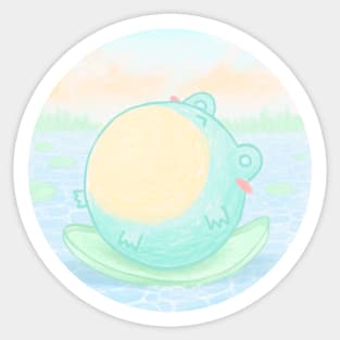 Round fat frog - Cute animals Sticker